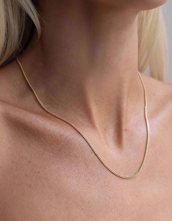 Flat Chain Gold - 47 cm ryhmässä Shop / Kaulakorut @ ANI (ANI-0125-31)