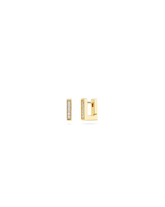 Pavé Pen Huggies Gold ryhmässä Shop / Korvakorut @ ANI (ANI-0125-35)