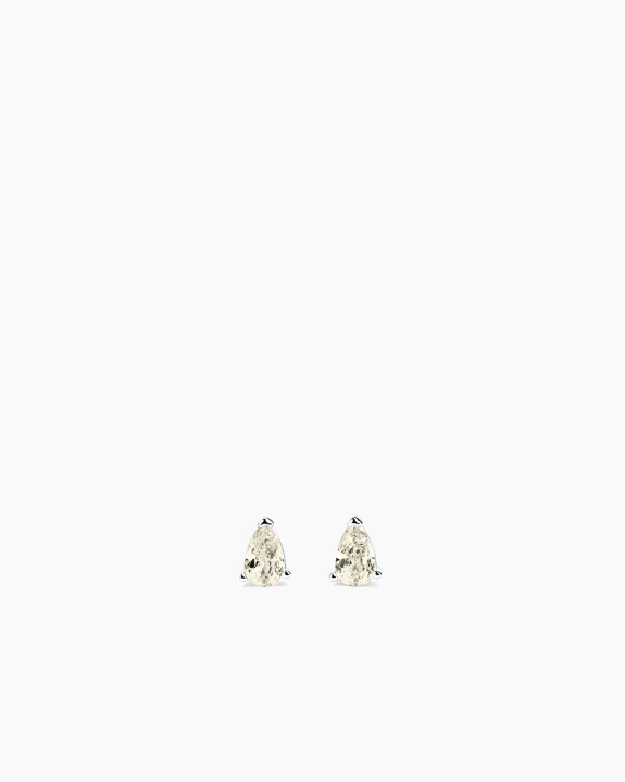 Pear Studs Ivory Silver ryhmässä Shop / Korvakorut @ ANI (ANI-0825-042)