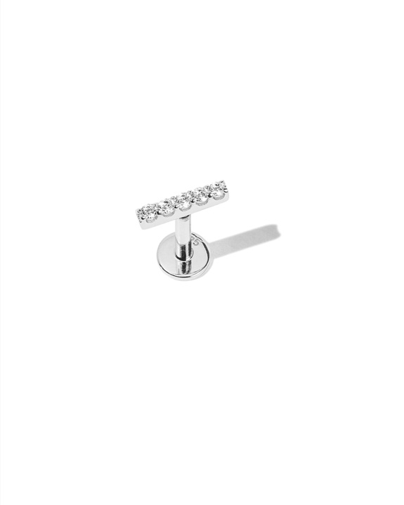 Long Stone Labret Silver ryhmässä Shop / Korvakorut @ ANI (ANI-1024-012)