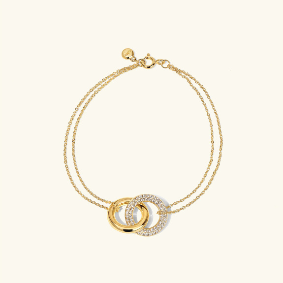 Dualité Bracelet Gold - 16 cm ryhmässä Shop / Leaving soon @ ANI (ANI-1223-021)