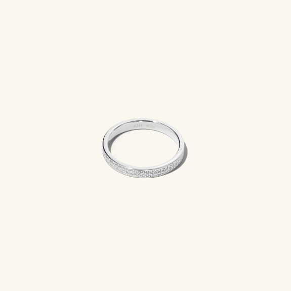 Flat Pavé Ring Silver - 17 mm ryhmässä Shop / Sormukset @ ANI (ANI03006)