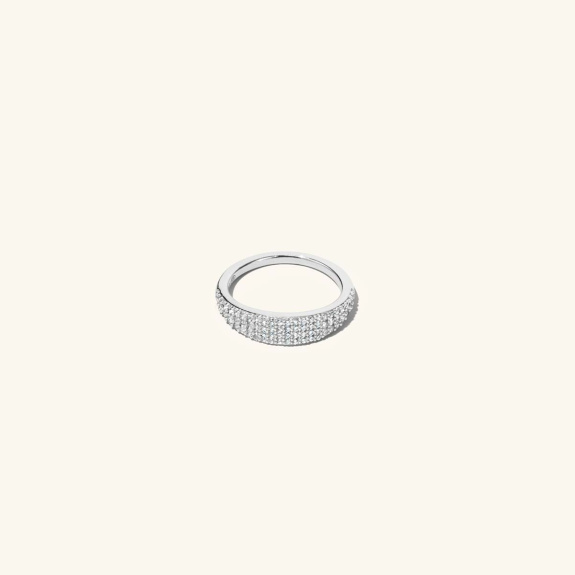 Pavé Oar Ring Silver - 14 mm ryhmässä Shop / Sormukset @ ANI (ANI03015)