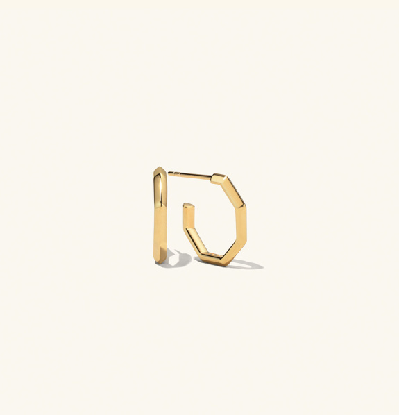 Octagon Earrings Gold ryhmässä Shop / Korvakorut @ ANI (ANI231009)