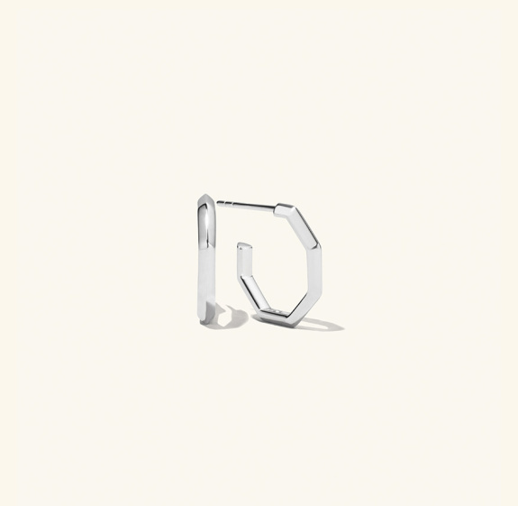Octagon Earrings Silver ryhmässä Shop / Korvakorut @ ANI (ANI231010)