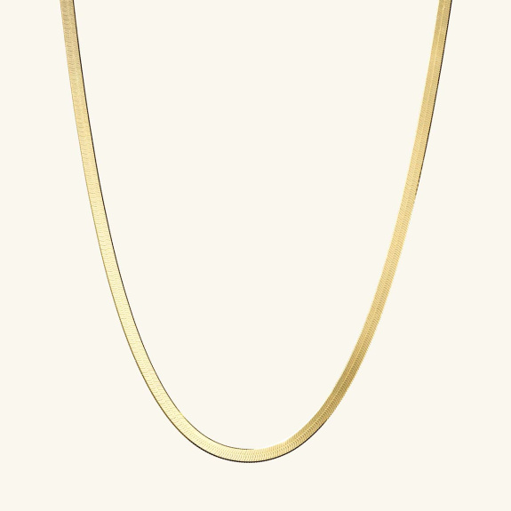 Herringbone Necklace Gold - 41 cm ryhmässä Shop / Kaulakorut @ ANI (ANI632)