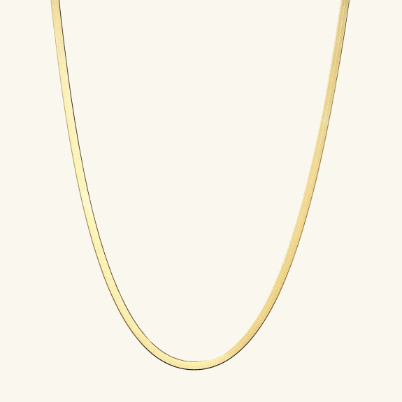 Herringbone Necklace Gold - 47 cm ryhmässä Shop / Kaulakorut @ ANI (ANI633)