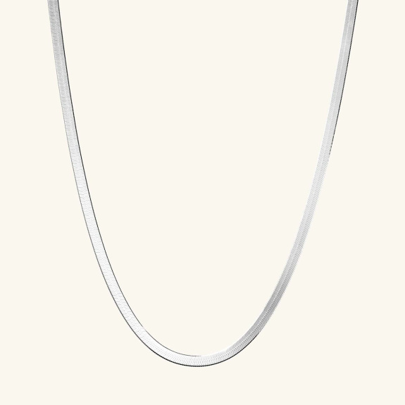 Herringbone Necklace Silver - 41 cm ryhmässä Shop / Kaulakorut @ ANI (ANI634)
