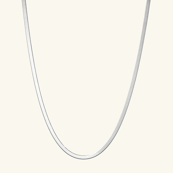 Herringbone Necklace Silver - 47 cm ryhmässä Shop / Kaulakorut @ ANI (ANI635)