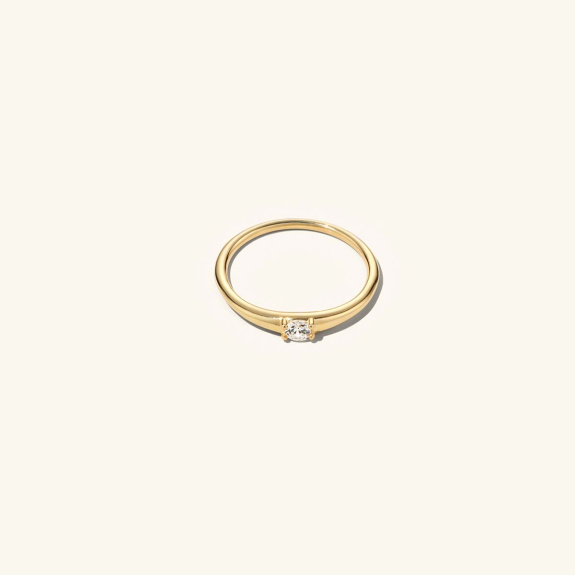 Solitaire Ring Gold - 16 mm ryhmässä Shop / Leaving soon @ ANI (ANI681)