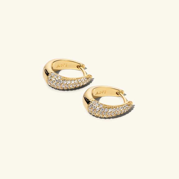 Ellipse Earrings Stones Gold ryhmässä Shop / Korvakorut @ ANI (ANI695)