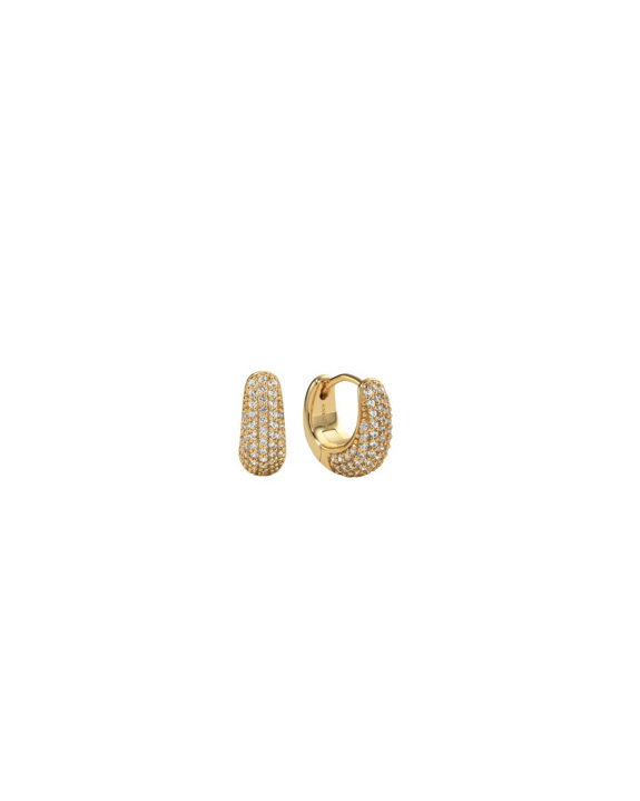 Pavé Dome Huggies Gold ryhmässä Shop / Korvakorut @ ANI (ANI702)