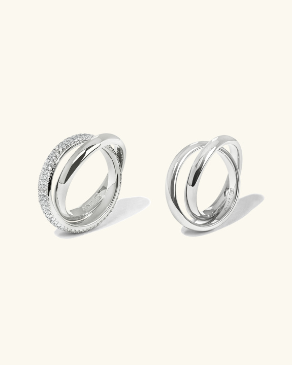 Dualité Ring Kit - Silver ryhmässä Shop / Sormukset @ ANI (ANI_SET_025)