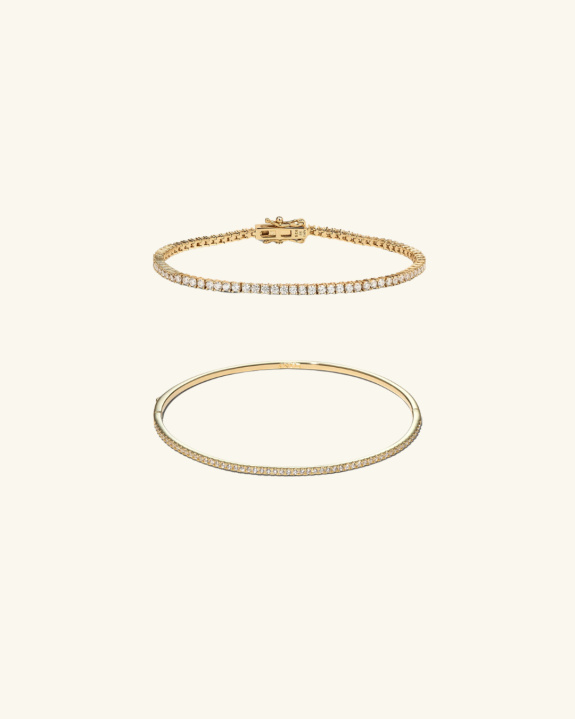 Tennis and Stone Cuff Kit - Gold ryhmässä Shop / Kit @ ANI (ANI_SET_032)