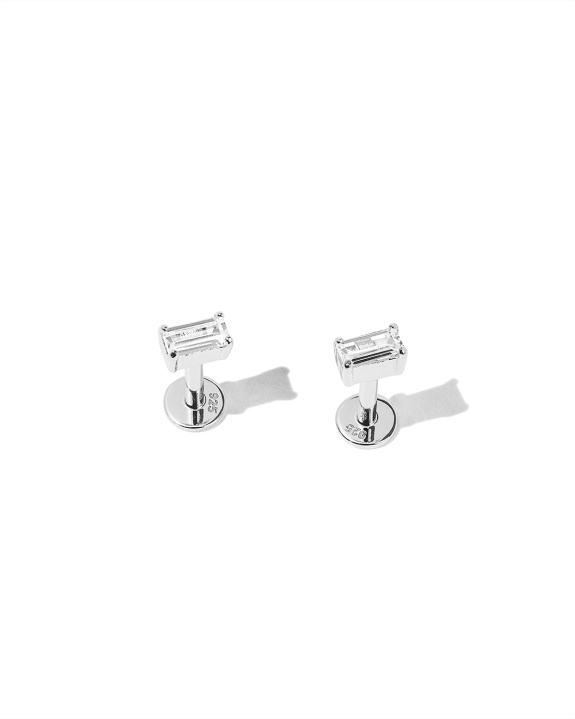 Baguette Labret Silver - Pair ryhmässä Shop / Korvakorut @ ANI (ANI_SET_037)