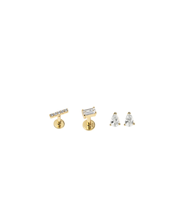 Labret and Stud Kit - Gold ryhmässä Shop / Korvakorut @ ANI (ANI_SET_044)