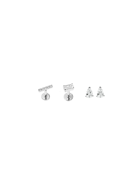 Labret and Stud Kit - Silver ryhmässä Shop / Korvakorut @ ANI (ANI_SET_045)