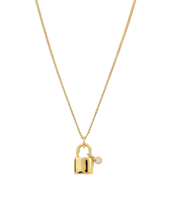 Lock Necklace Gold ryhmässä Shop / Kaulakorut @ ANI (ANI_SET_052)