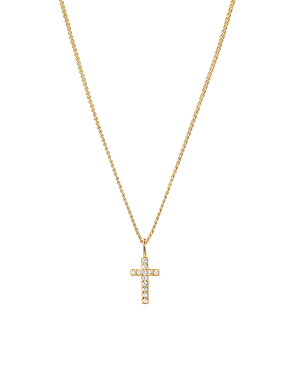 Cross Charm Necklace Gold ryhmässä Shop / Kaulakorut @ ANI (ANI_SET_065)
