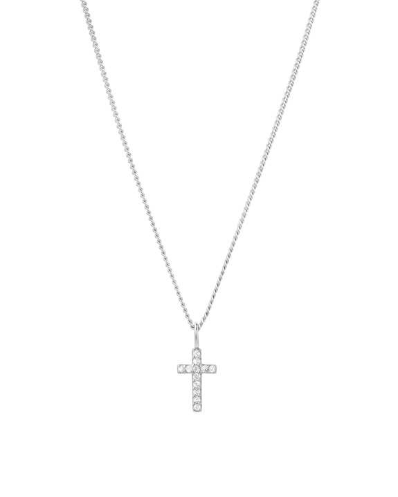 Cross Charm Necklace Silver ryhmässä Shop / Kaulakorut @ ANI (ANI_SET_066)