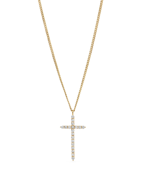 Large Cross Necklace Gold ryhmässä Shop / Kaulakorut @ ANI (ANI_SET_067)
