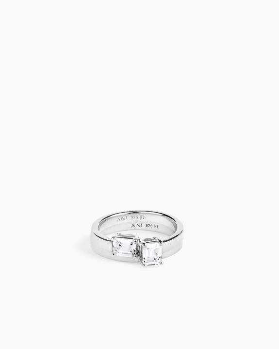 Aperto Emerald Kit - Silver ryhmässä Shop / Sormukset @ ANI (ANI_SET_075)