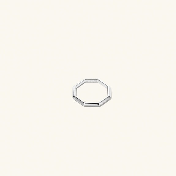 Triangle Octagon Ring Silver ryhmässä Shop / Sormukset @ ANI (ANI_VA_024)