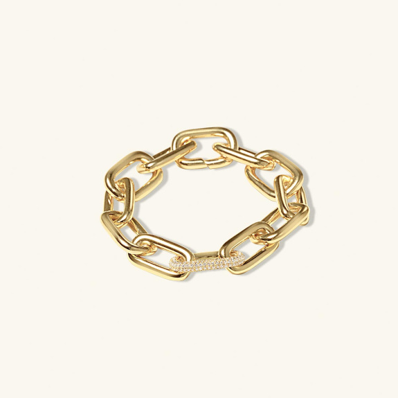 Chain Bracelet Pavé Gold ryhmässä Shop / Rannekorut @ ANI (ANI_VA_054)