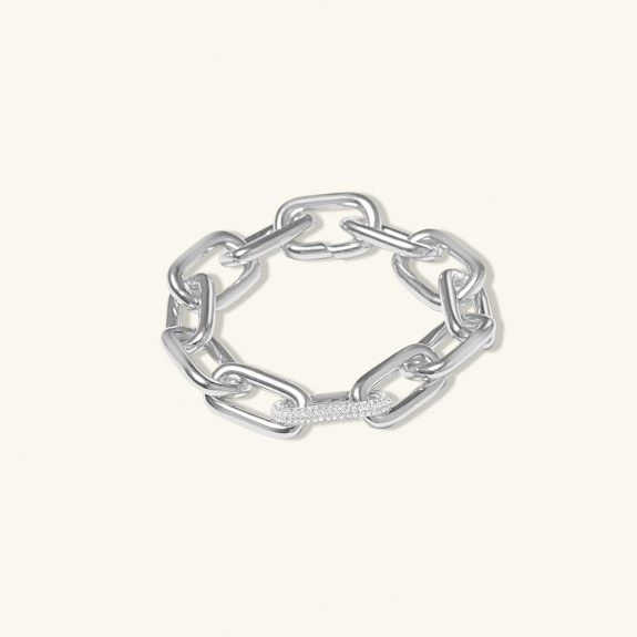 Chain Bracelet Pavé Silver ryhmässä Shop / Rannekorut @ ANI (ANI_VA_055)