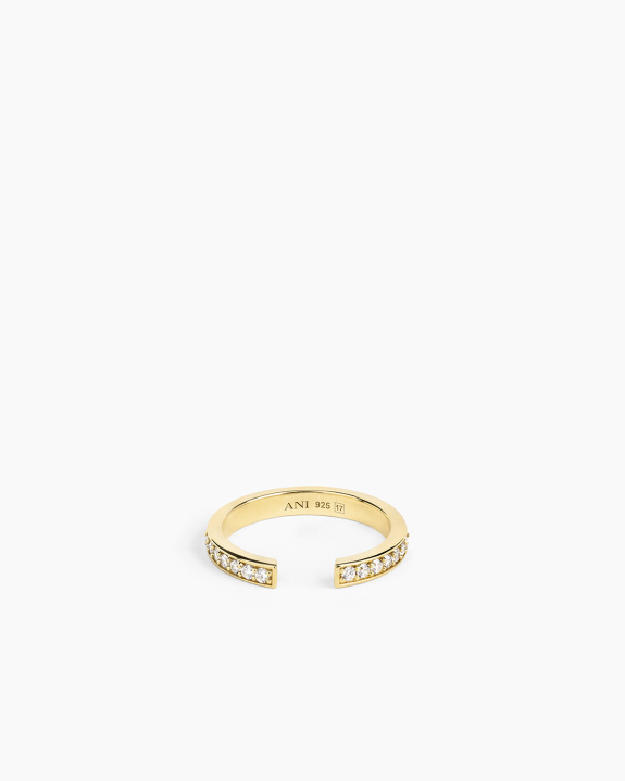Aperto Pavé Ring Gold ryhmässä Shop / Sormukset @ ANI (ANI_VA_096)