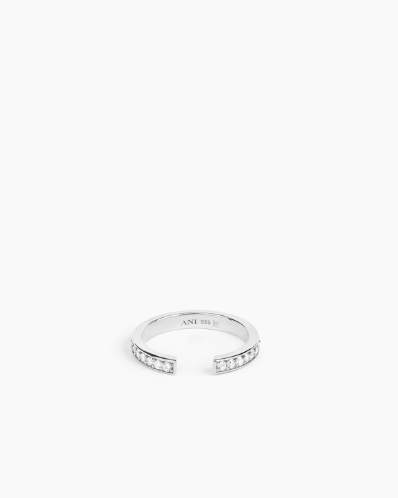 Aperto Pavé Ring Silver ryhmässä Shop / Sormukset @ ANI (ANI_VA_097)