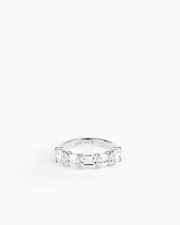 Half Emerald Ring Silver ryhmässä Shop / Sormukset @ ANI (ANI_VA_103)