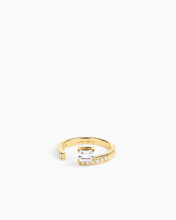 Sopra Aperto Pavé Ring Gold ryhmässä Shop / Sormukset @ ANI (ANI_VA_106)