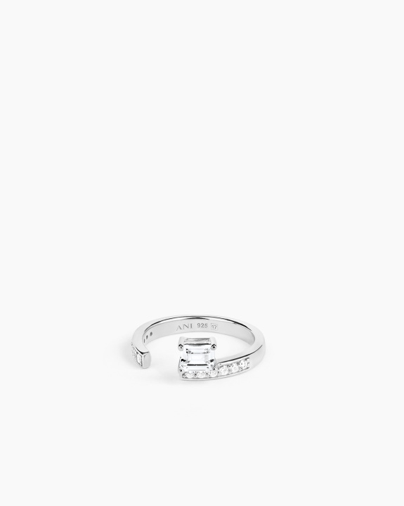 Sopra Aperto Pavé Ring Silver ryhmässä Shop / Sormukset @ ANI (ANI_VA_107)