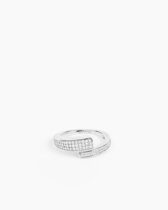 Pen Pavé Ring Silver ryhmässä Shop / Sormukset @ ANI (ANI_VA_111)